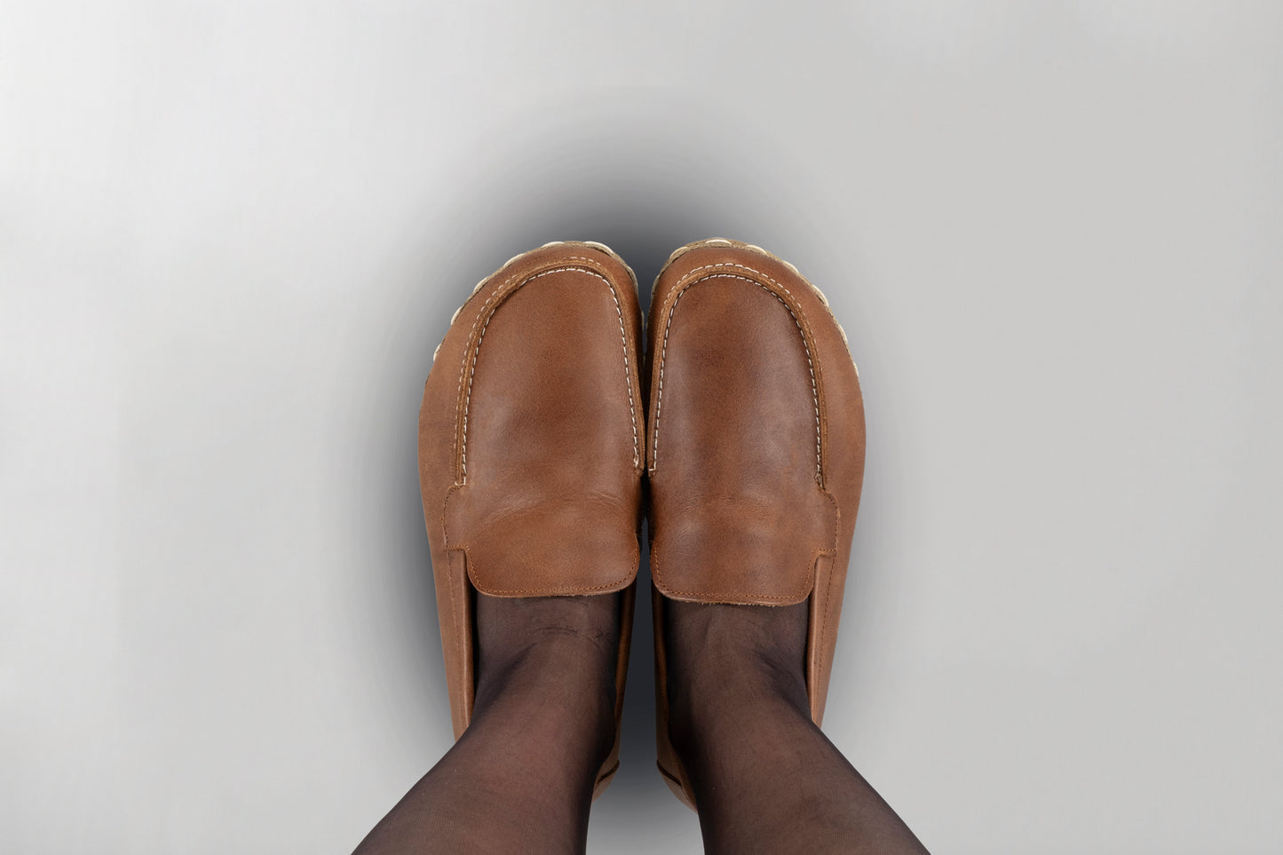 Women's Lion Brown Moccasins