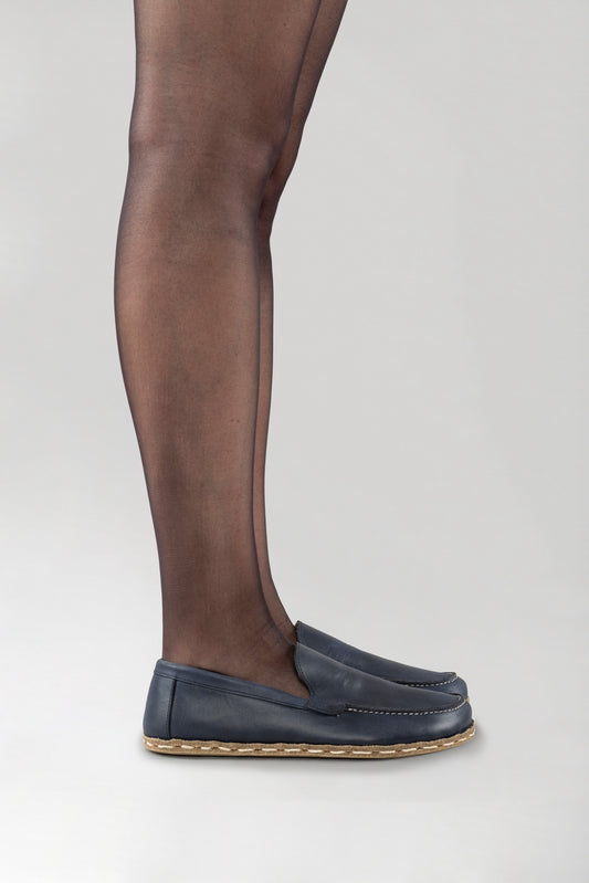 Women's Blue Moccasins