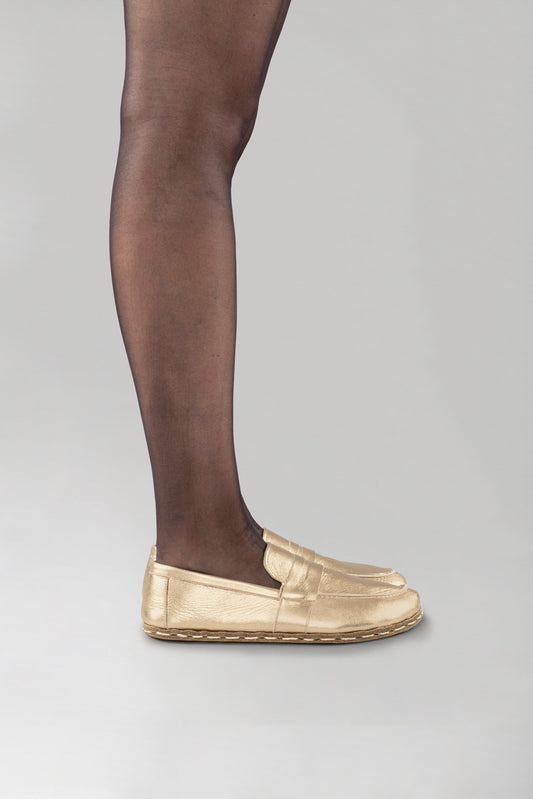 Men's Gold Penny Loafers
