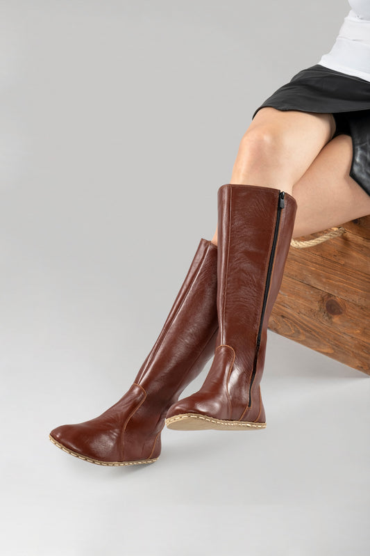 Women's Peru Brown Barefoot Knee High Boots
