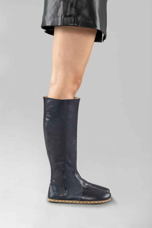 Women's Blue Barefoot Knee High Boots