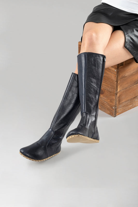 Women's Blue Barefoot Knee High Boots