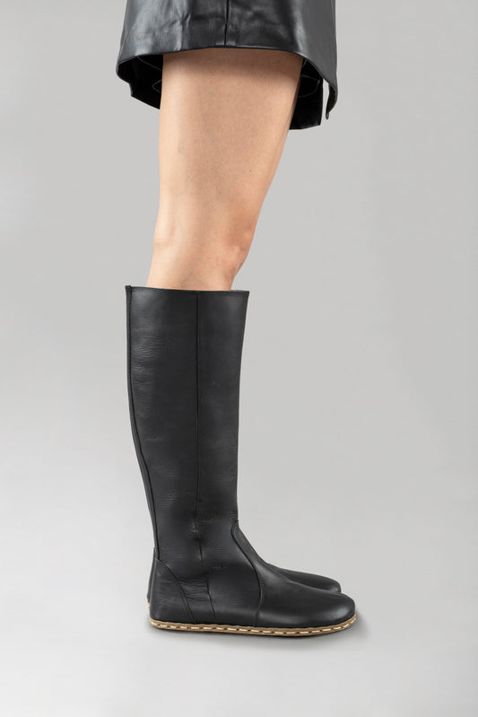 Women's Black Barefoot Knee High Boots