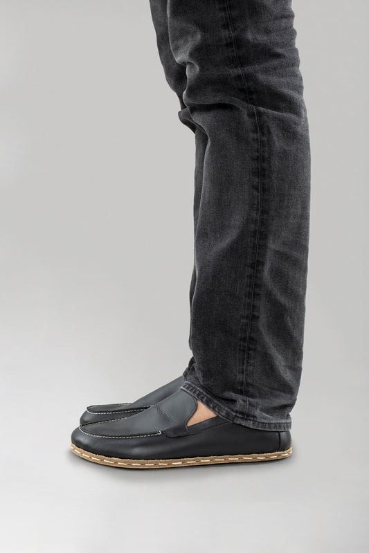 Men's Black Moccasins