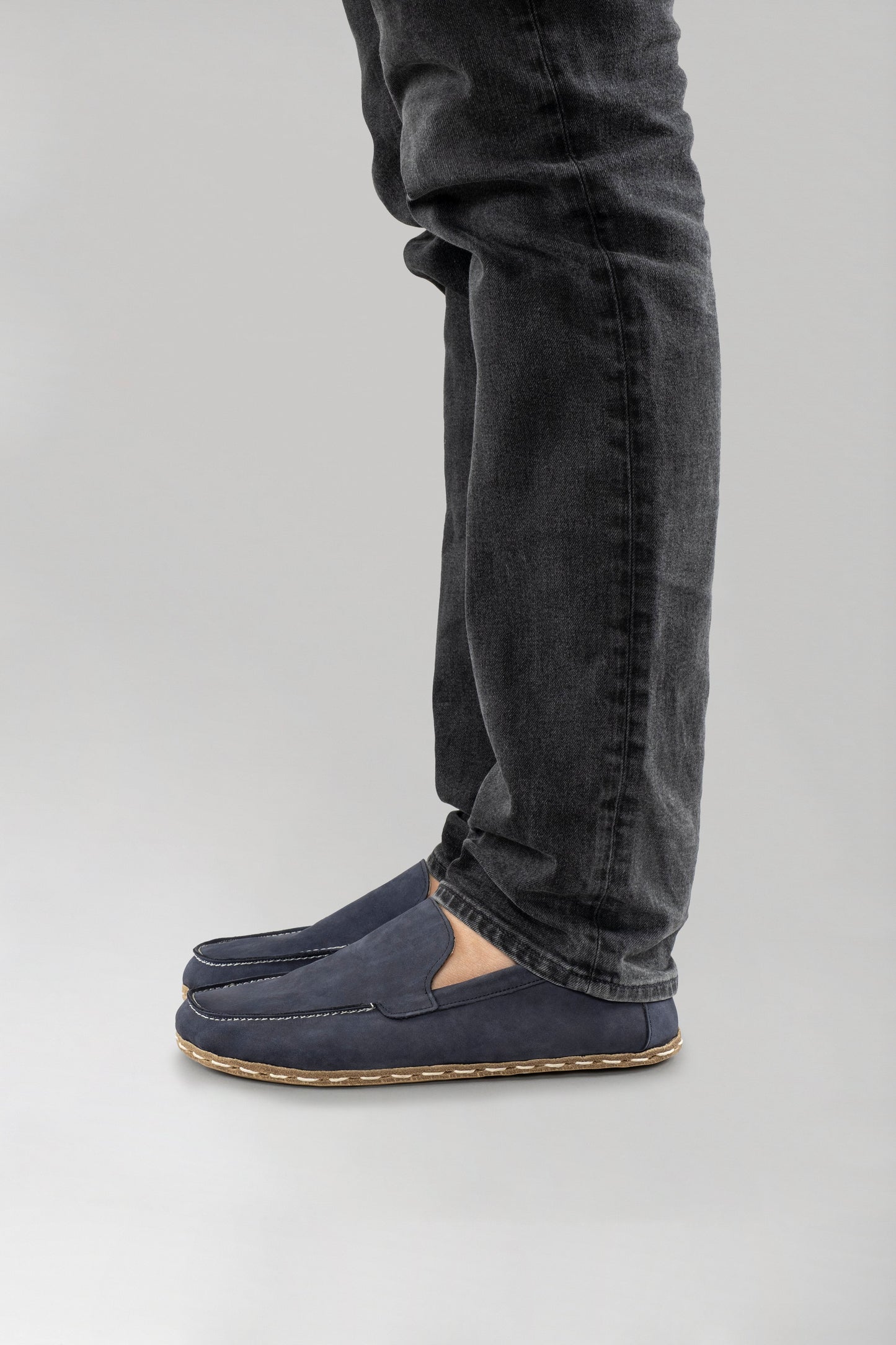 Women's Navy Nubuck Moccasins