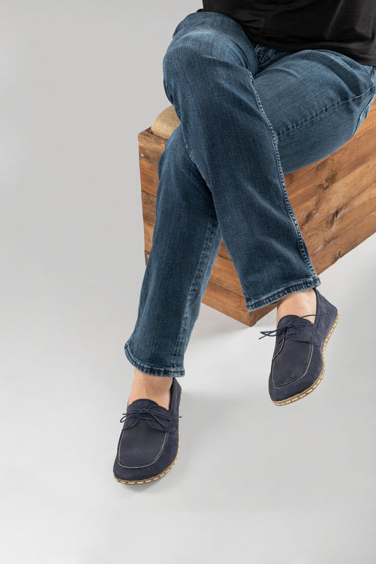Women's Navy Nubuck Dock Shoes