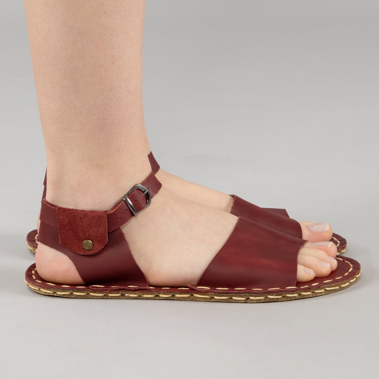 Women's Red Opened Toe Barefoot Sandals