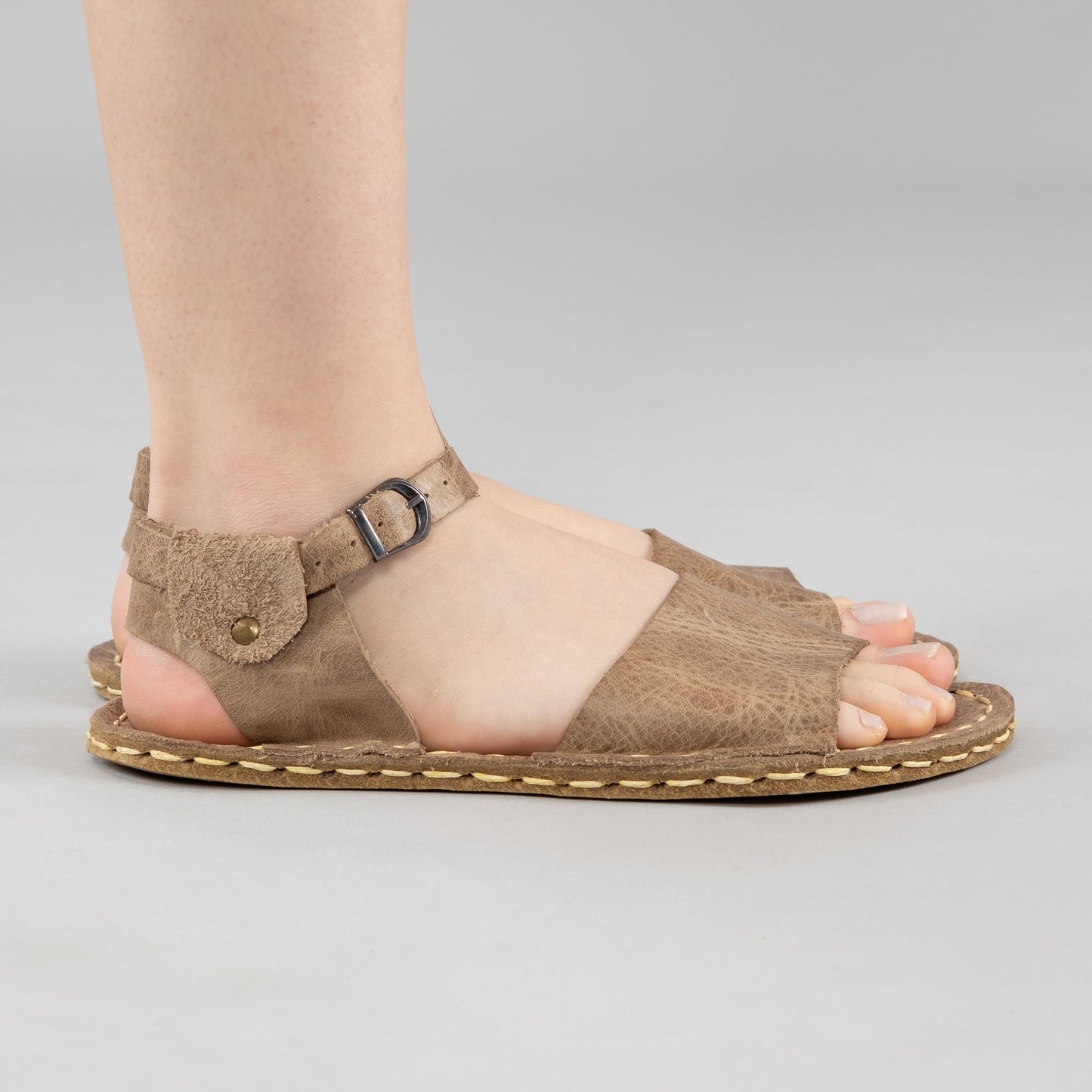Women's Tan Opened Toe Barefoot Sandals