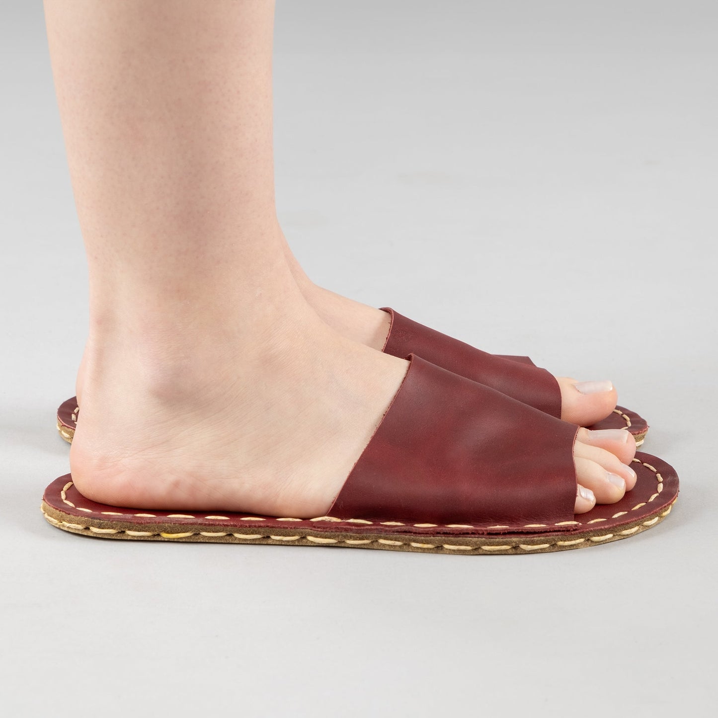 Women's Red Barefoot Slide Sandals