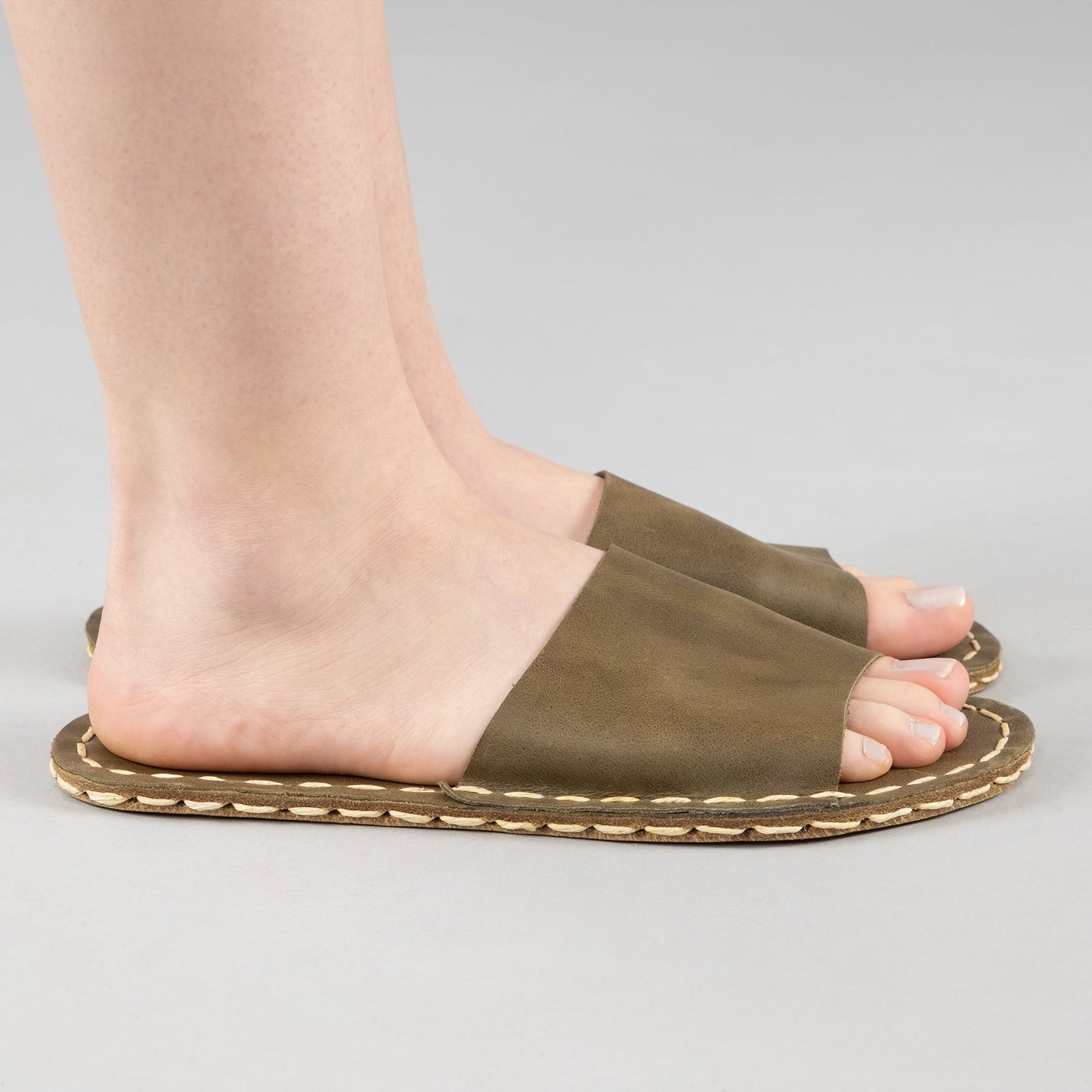 Women's Green Barefoot Slide Sandals