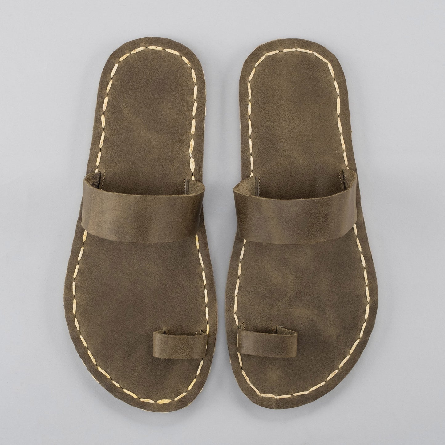 Women's Green Barefoot Thong Sandals