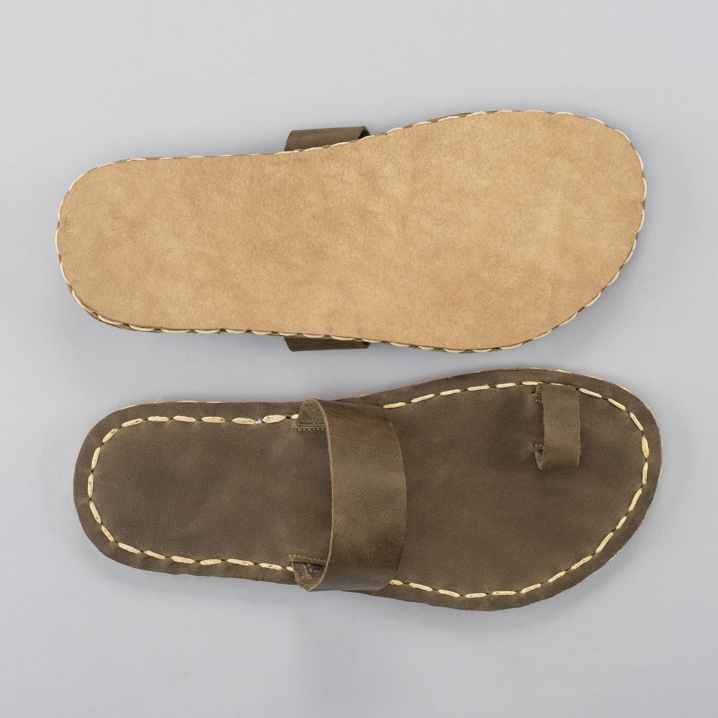 Women's Green Barefoot Thong Sandals