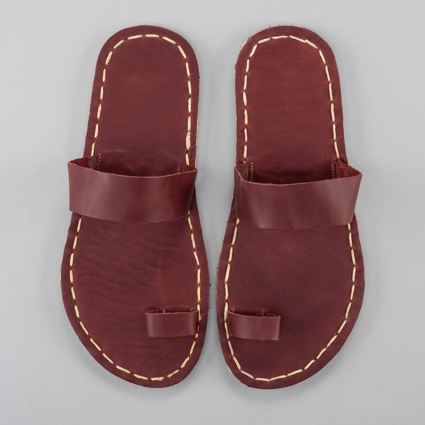 Women's Red Barefoot Thong Sandals