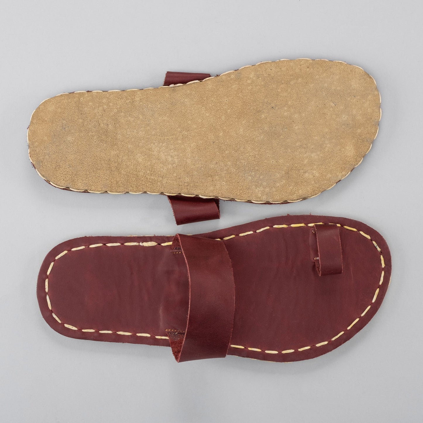 Women's Red Barefoot Thong Sandals