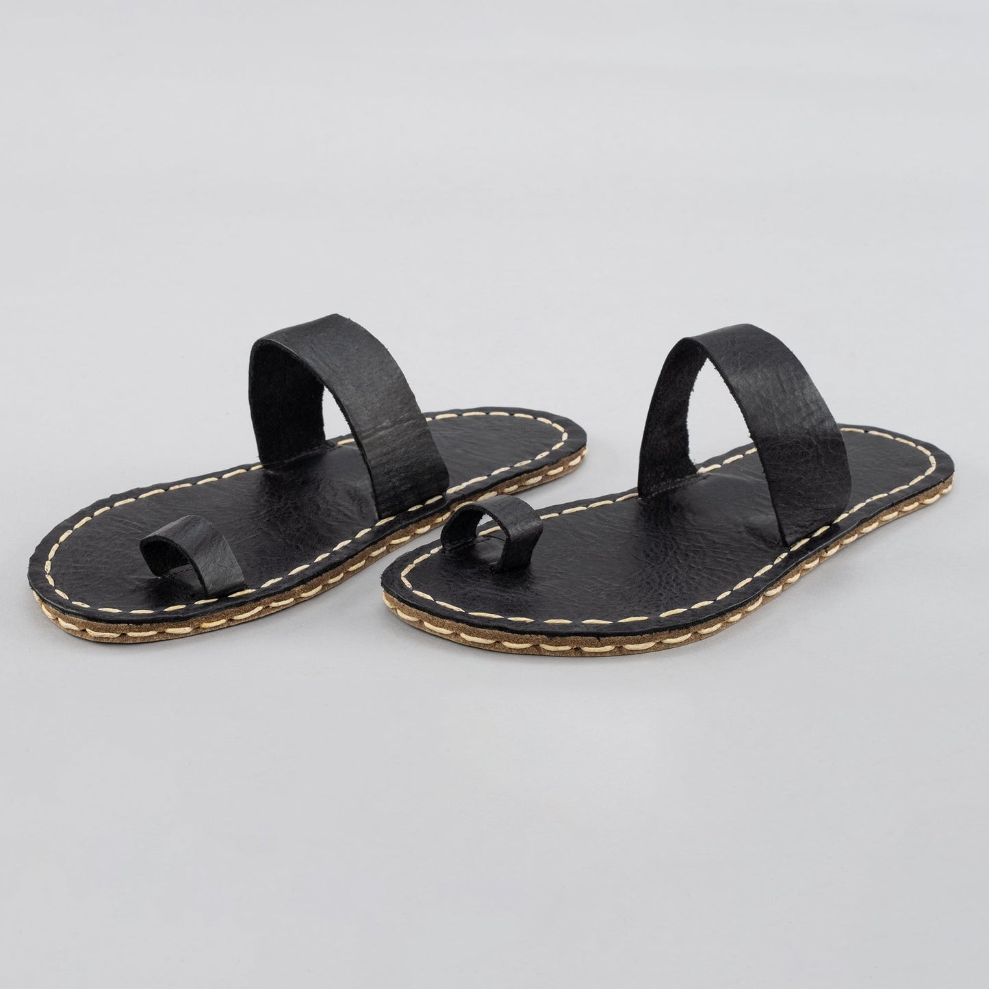 Women's Black Barefoot Thong Sandals