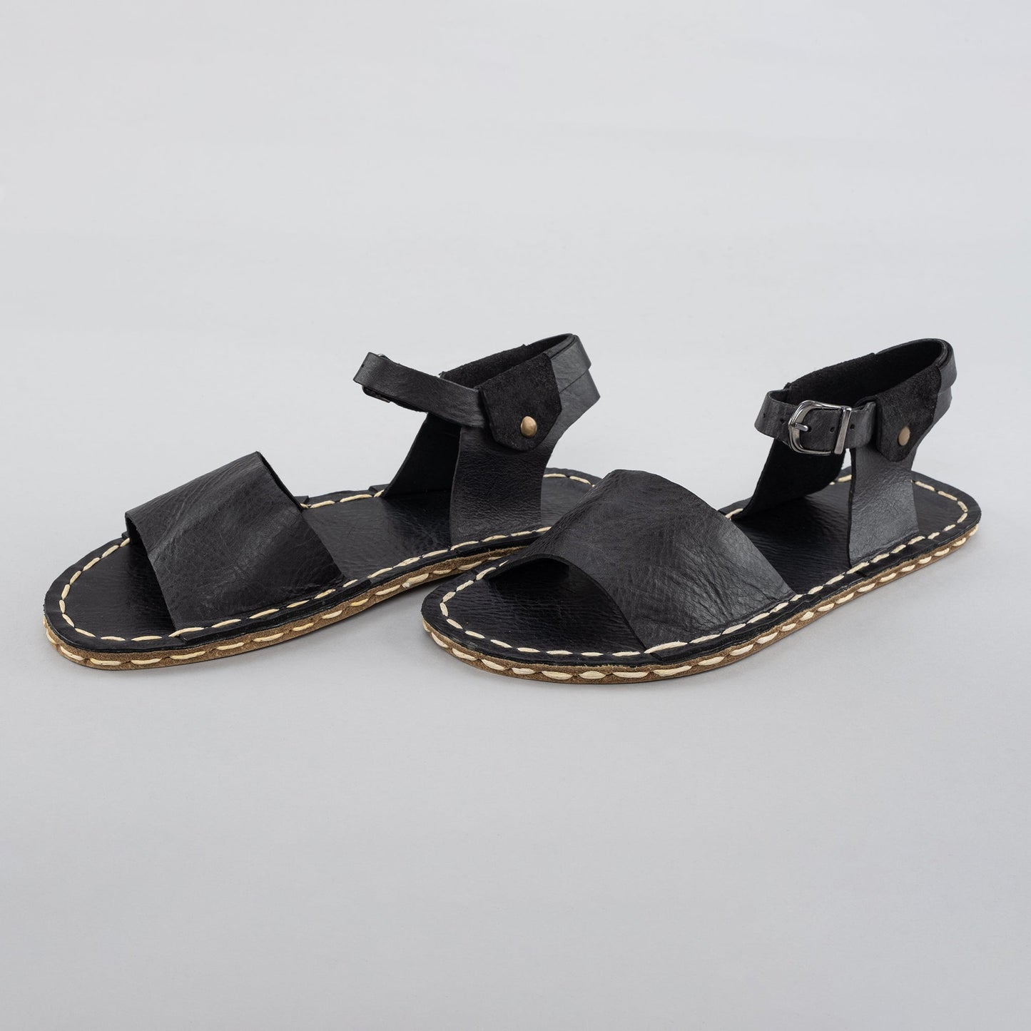 Women's Black Opened Toe Barefoot Sandals