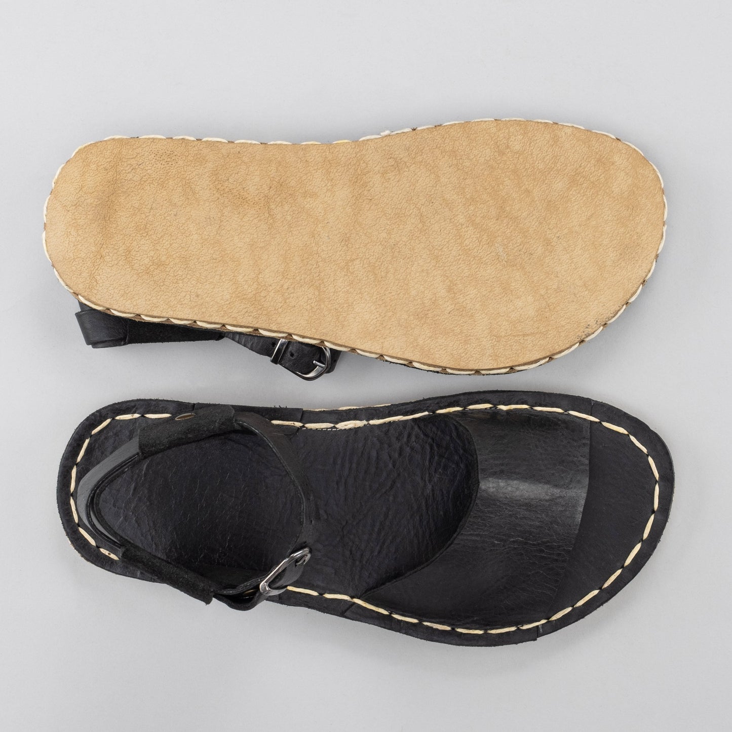Women's Black Opened Toe Barefoot Sandals