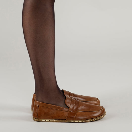 Women's Brown Penny Loafers
