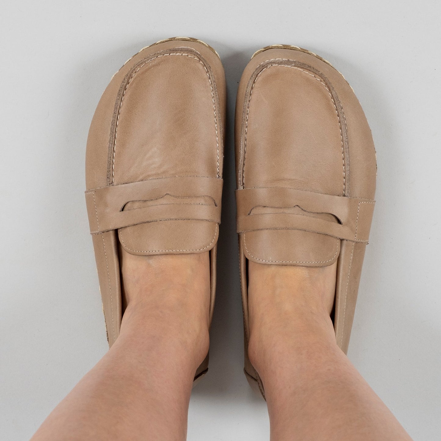 Women's Tan Penny Loafers