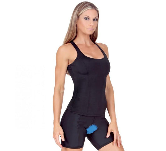 InstantFigure Pantalones Cortos de Ciclismo con Compresión y Relleno AWS011