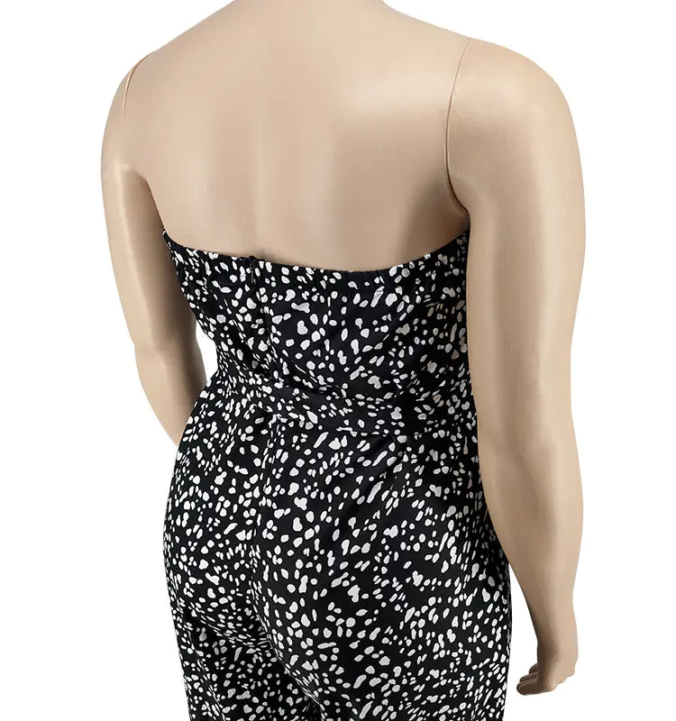 Plus Size Strapless Jumpsuit for Summer Streetwear
