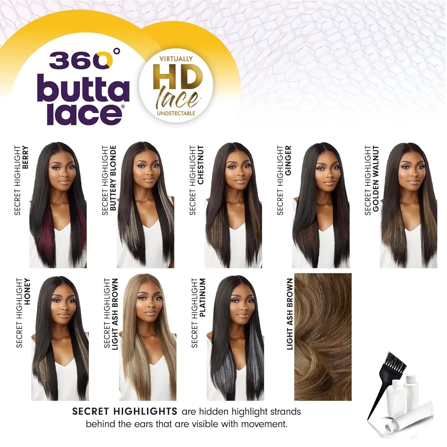 Sensationnel Peluca Frontal de Encaje HD Glueless Butta 360 Unidad 5 - Encaje 360, Sin Pegamento, Línea de Cabello Pre-Arrancada
