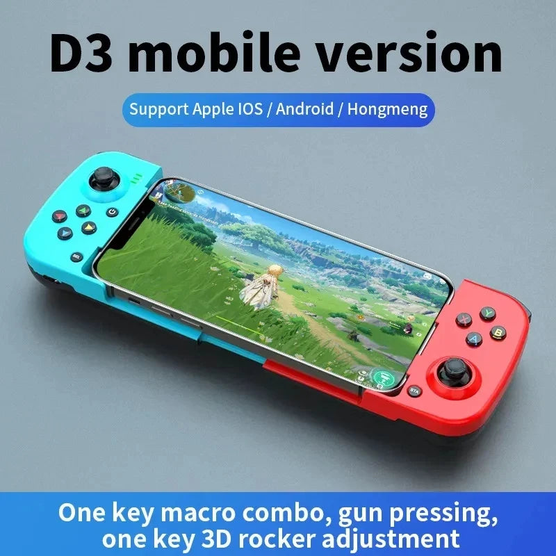 D3 Wireless Bluetooth 5.0 Stretchable Gamepad For Ios & Android Retractable Joystick For Switch PS4 Smart Phone Game Controller