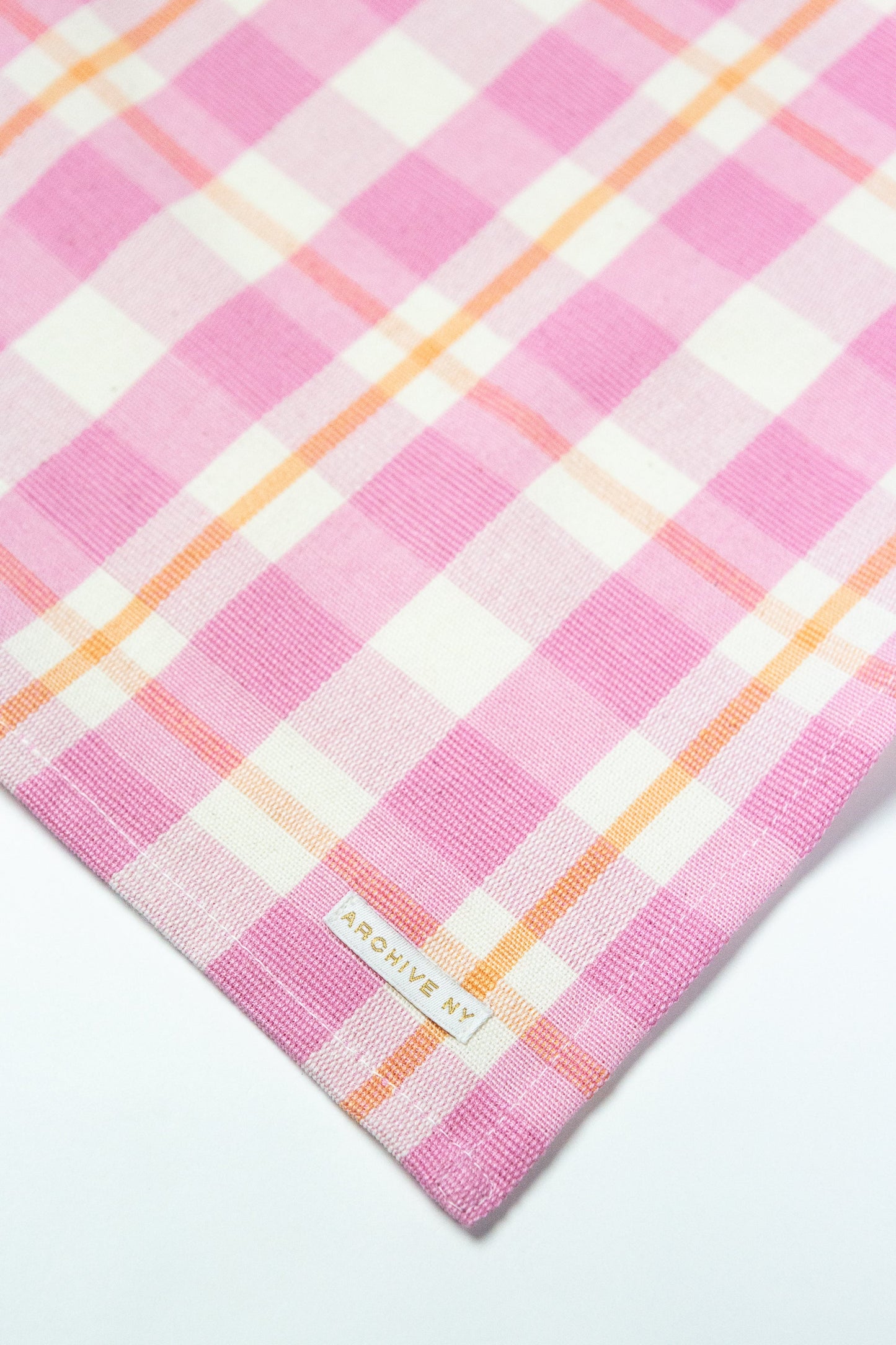 Archive NY Abigail Plaid Placemat in Bubblegum
