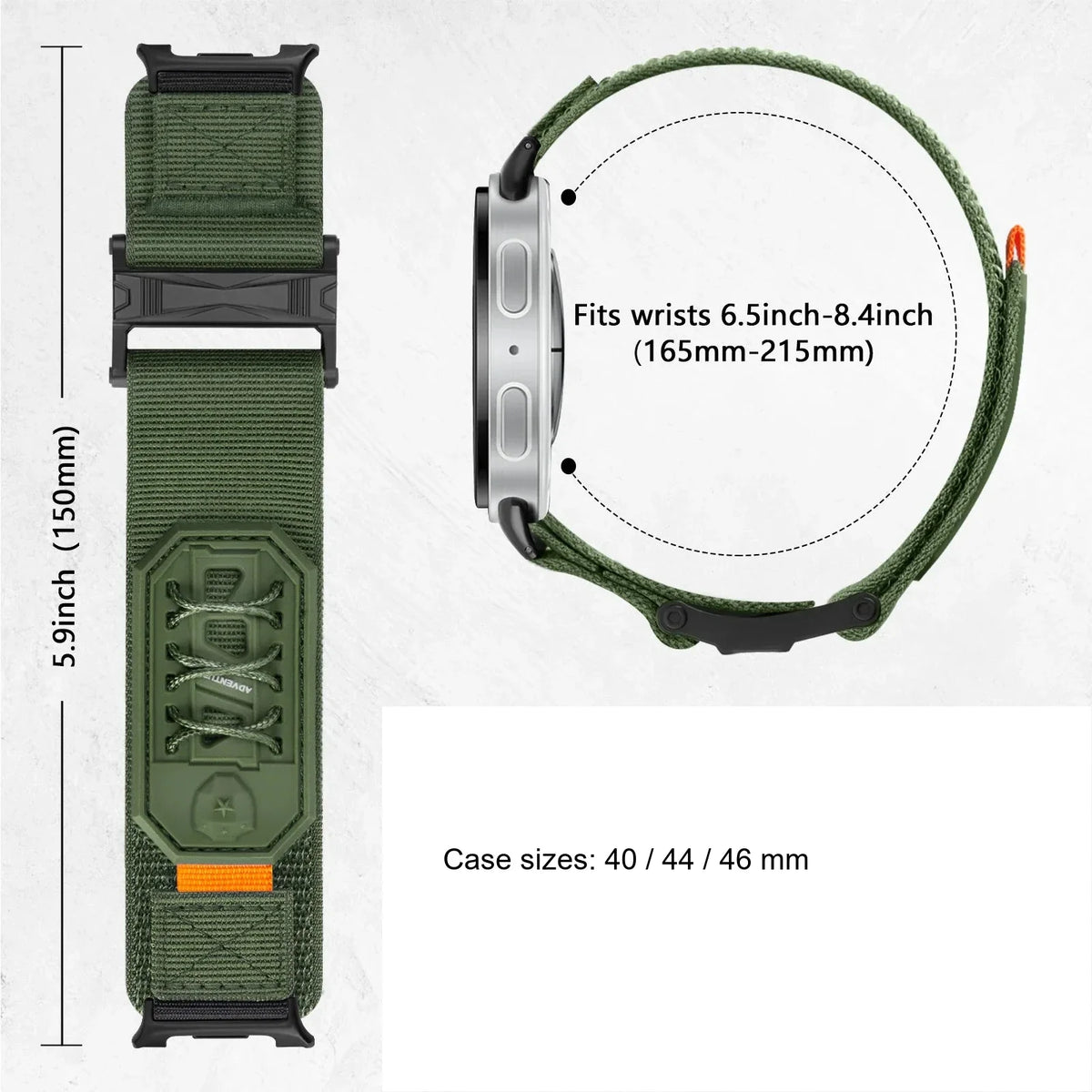 Samsung Galaxy Watch8, 8 Classic & 9 Tactical Nylon Band