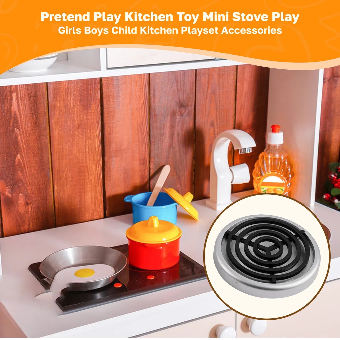 Kitchen Stovetop Toy Playset Educational Versatile Gift Role Playing Mini Play Pretend Play Kitchen Toy for Girls Boys Gifts
