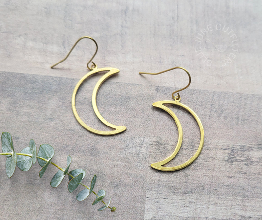 Pendientes de luna creciente bohemios