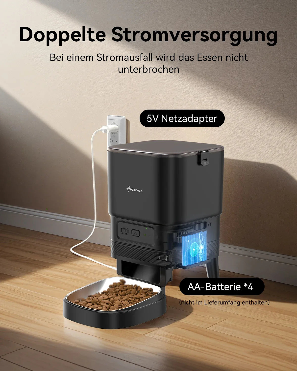 Automatic Cat Feeder Smart Pet Feeder Dog Slow Food Machine With Timed Quantitative APETDOLA FDG30 Automatic Cat Food Dispenser