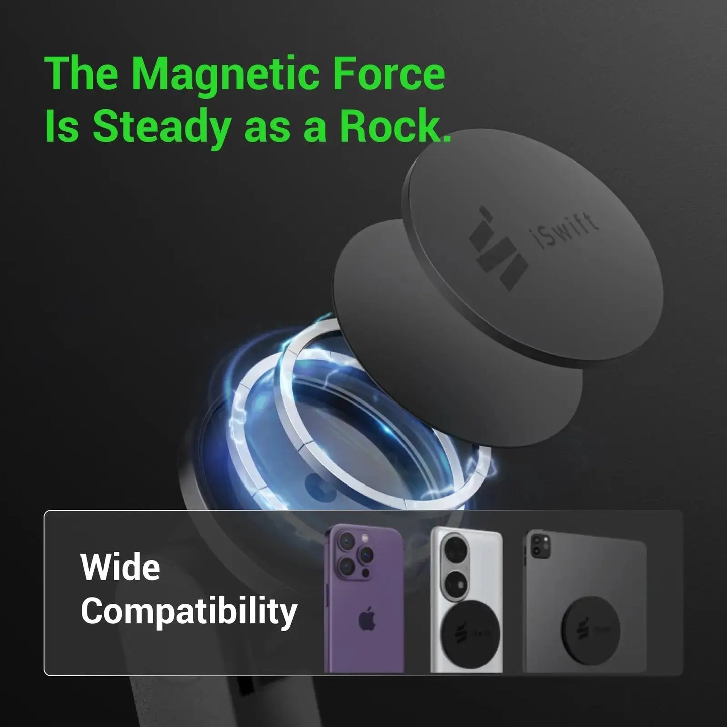 Fansdreams™ Wall Mount Adjustable Magnetic Phone & Tablet Holder