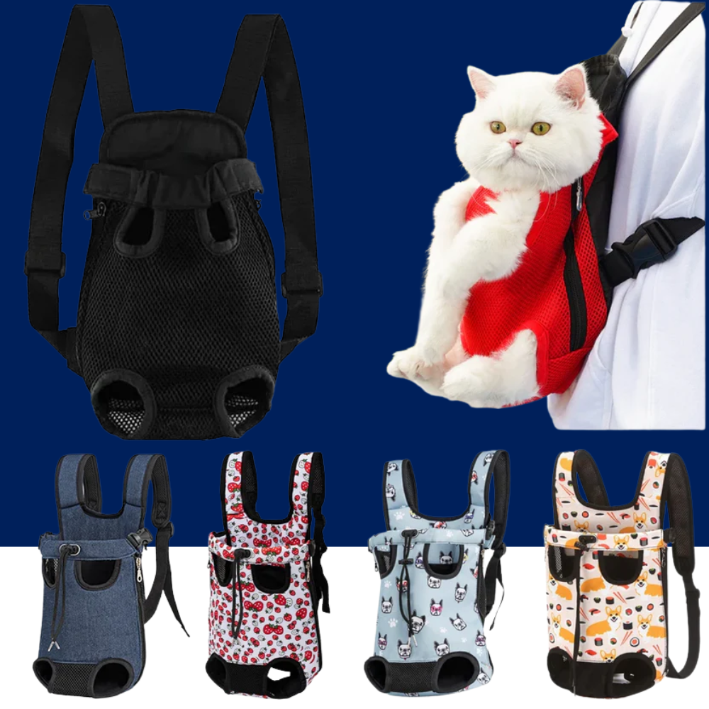 Mochila transportadora ajustable para gatos y perros pequeños