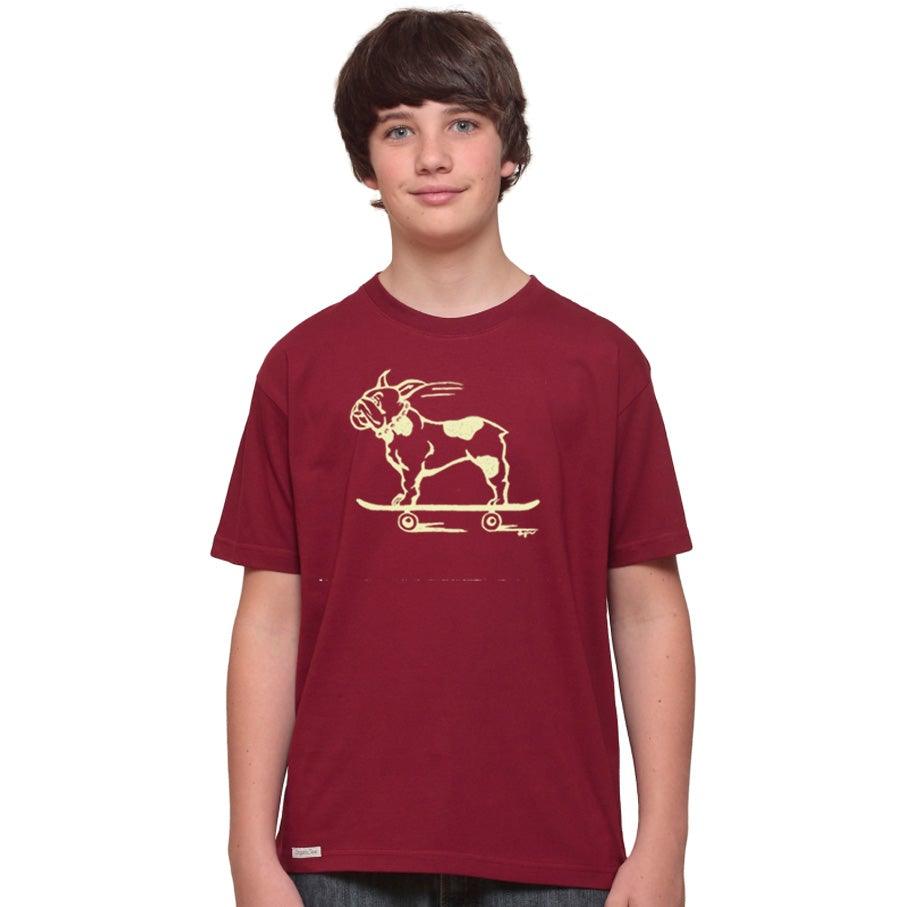 French Bulldog on Skateboard T-Shirt for Kids