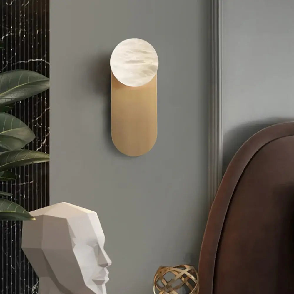 Lámpara de pared Adrion de Cobre y Alabastro
