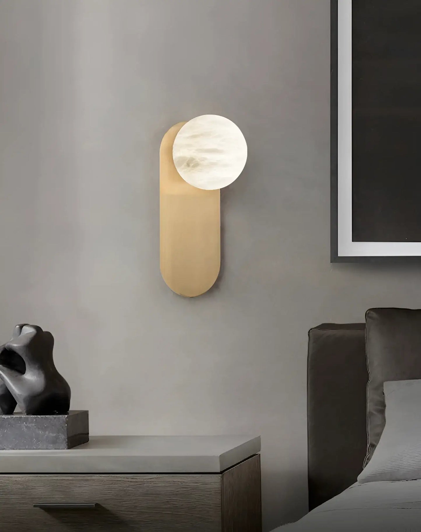 Lámpara de pared Adrion de Cobre y Alabastro