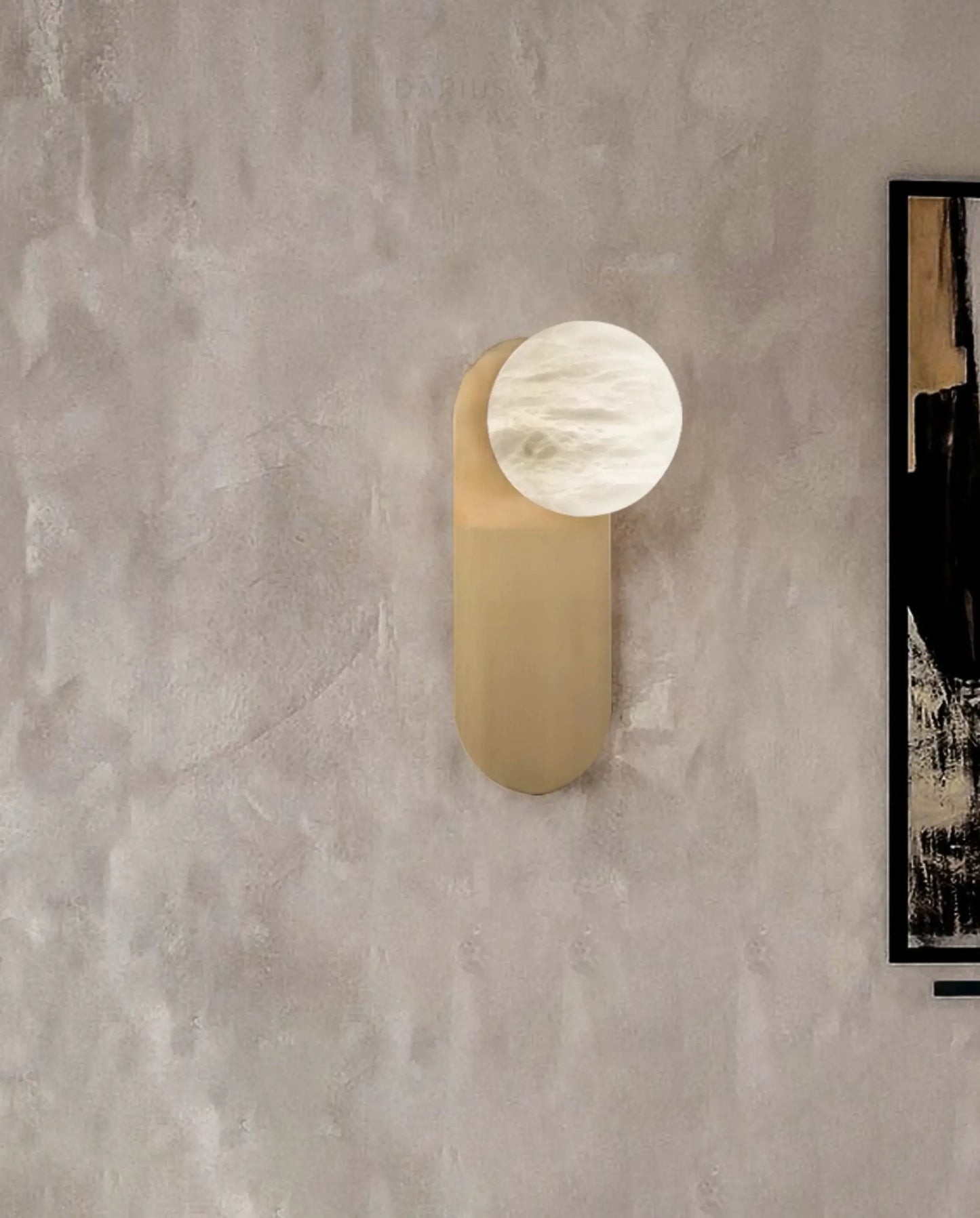 Lámpara de pared Adrion de Cobre y Alabastro