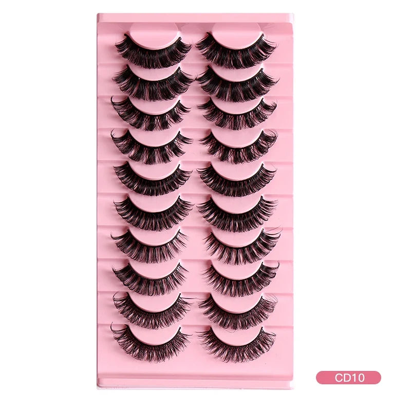 Fashion Russian Strip Lashes 2/5/10 Pairs 3D Mink Lashes Natural Eyelashes Dramatic False Eyelashes Wholesale Eyelash Extension