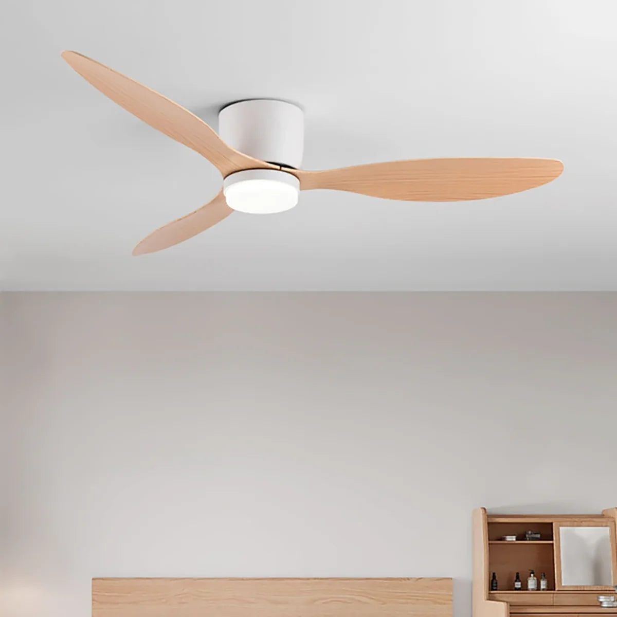 Ventilador de Techo de Madera Aerodinámico con Luz