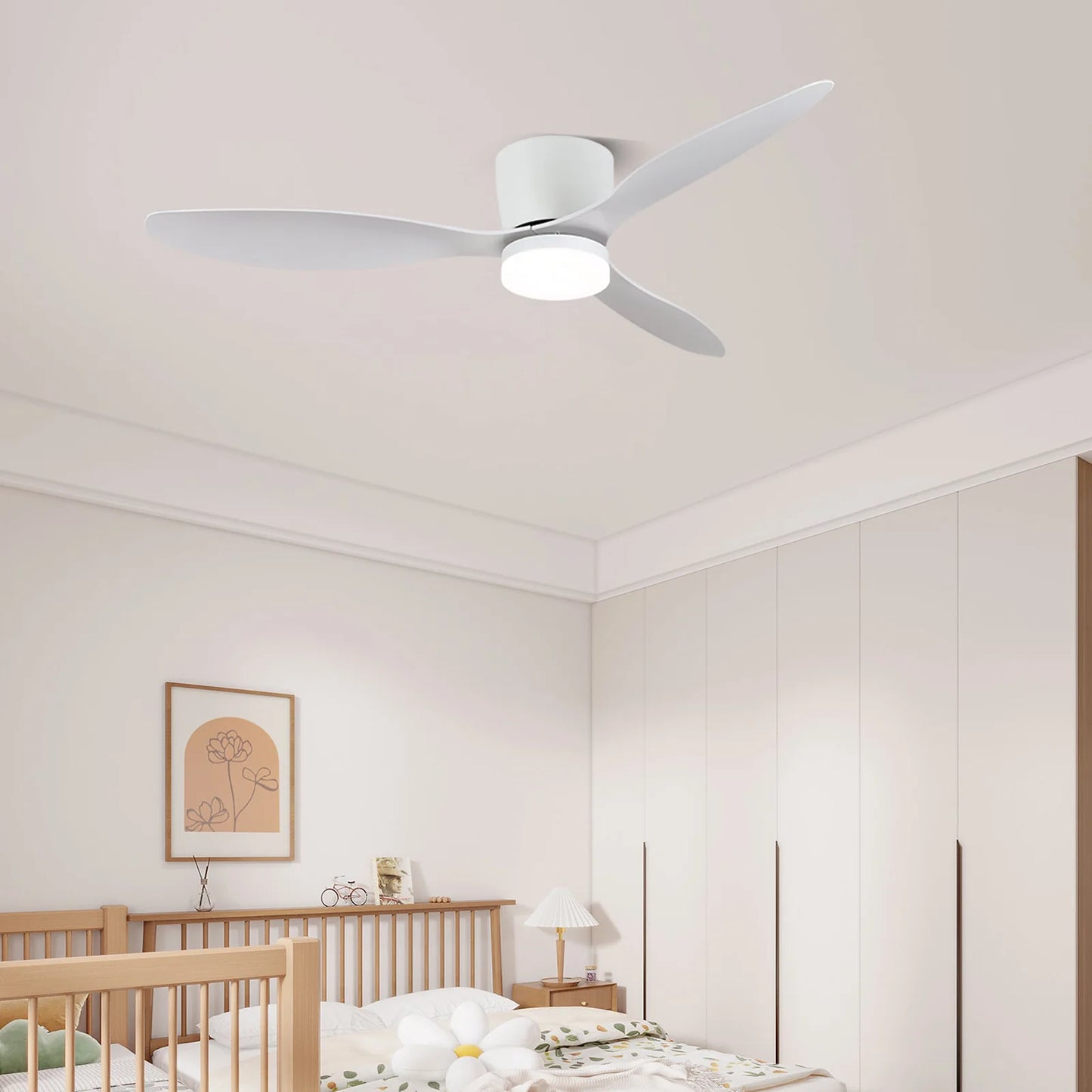 Ventilador de Techo de Madera Aerodinámico con Luz