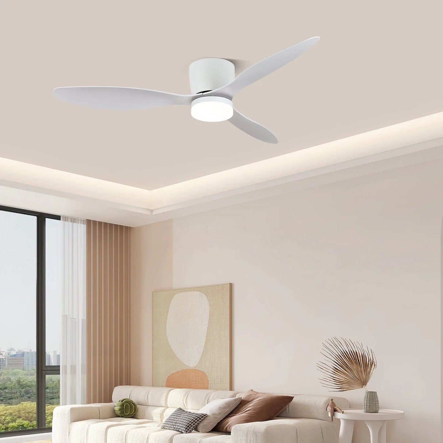 Ventilador de Techo de Madera Aerodinámico con Luz