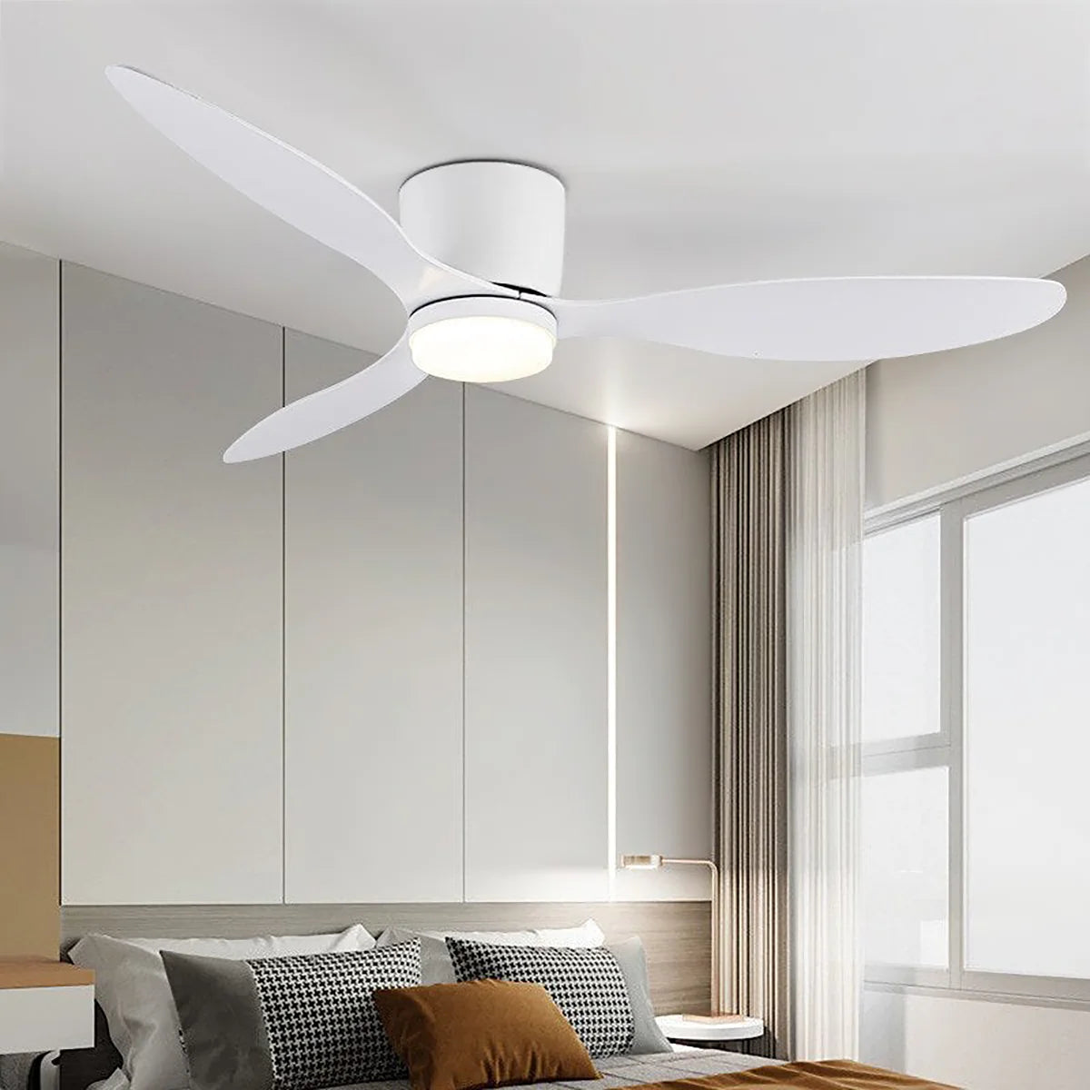 Ventilador de Techo de Madera Aerodinámico con Luz