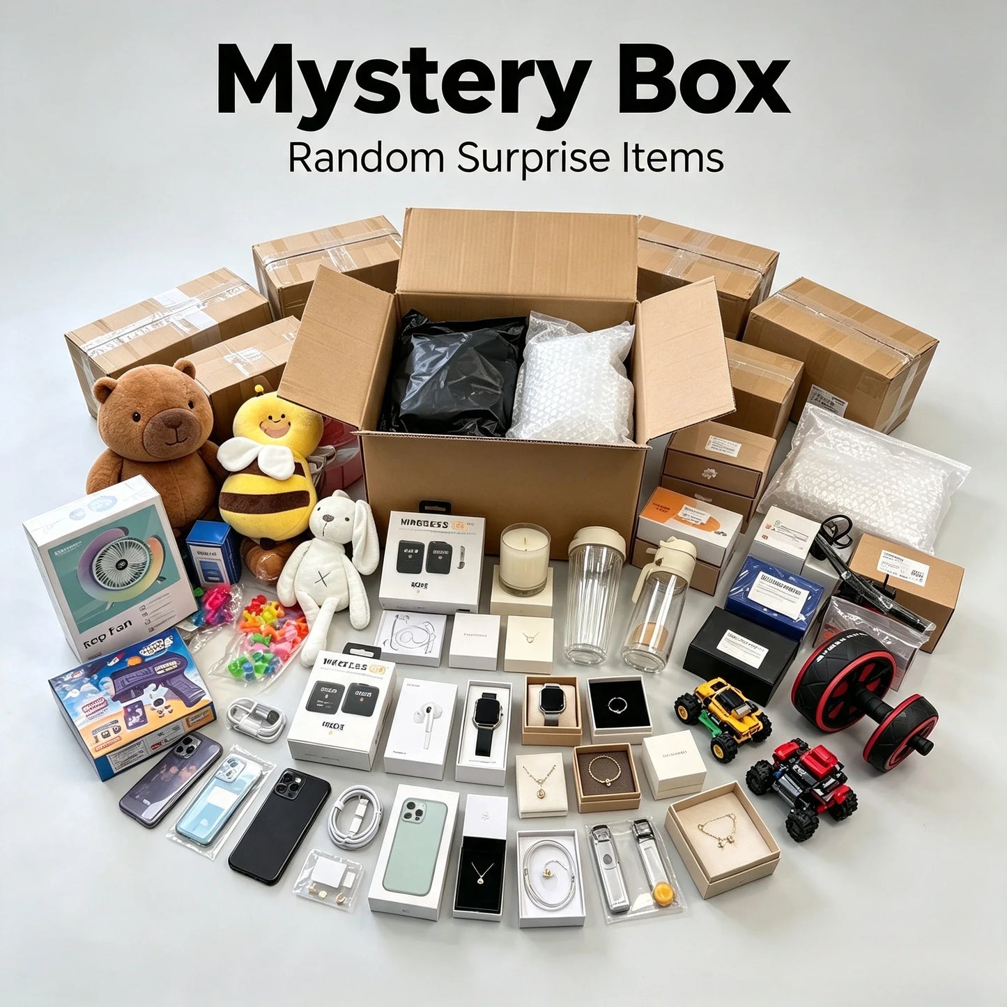 Random Mystery Gift Box – Surprise Accessories Lucky Pack, Best Value Blind Box, Fun Unboxing Unique Treasures