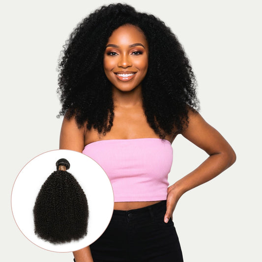 Extensiones de cabello 100% humano afro rizado y crespo