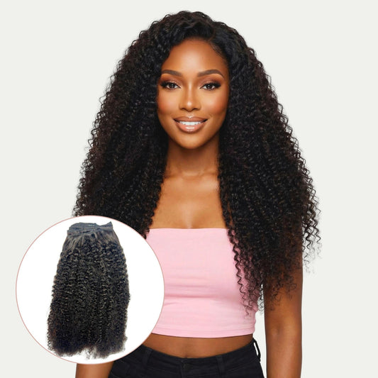 Extensiones de Pelo 100% Humano Rizado Afro Kinky con Clip