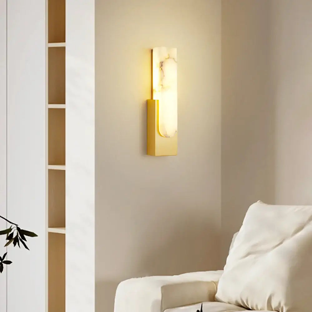 Aplique de pared Agatha Alabaster Cobre