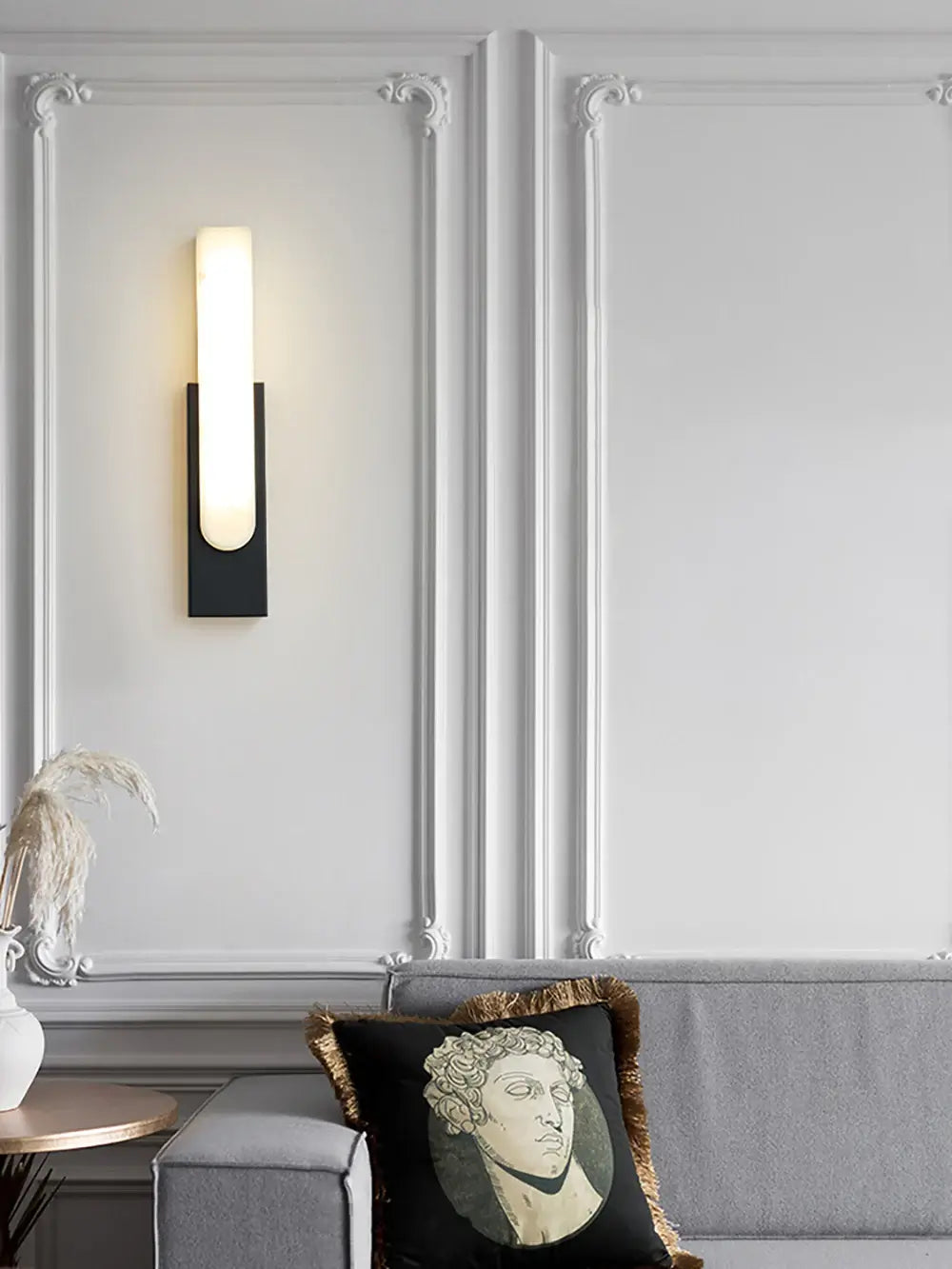 Aplique de pared Agatha Alabaster Cobre