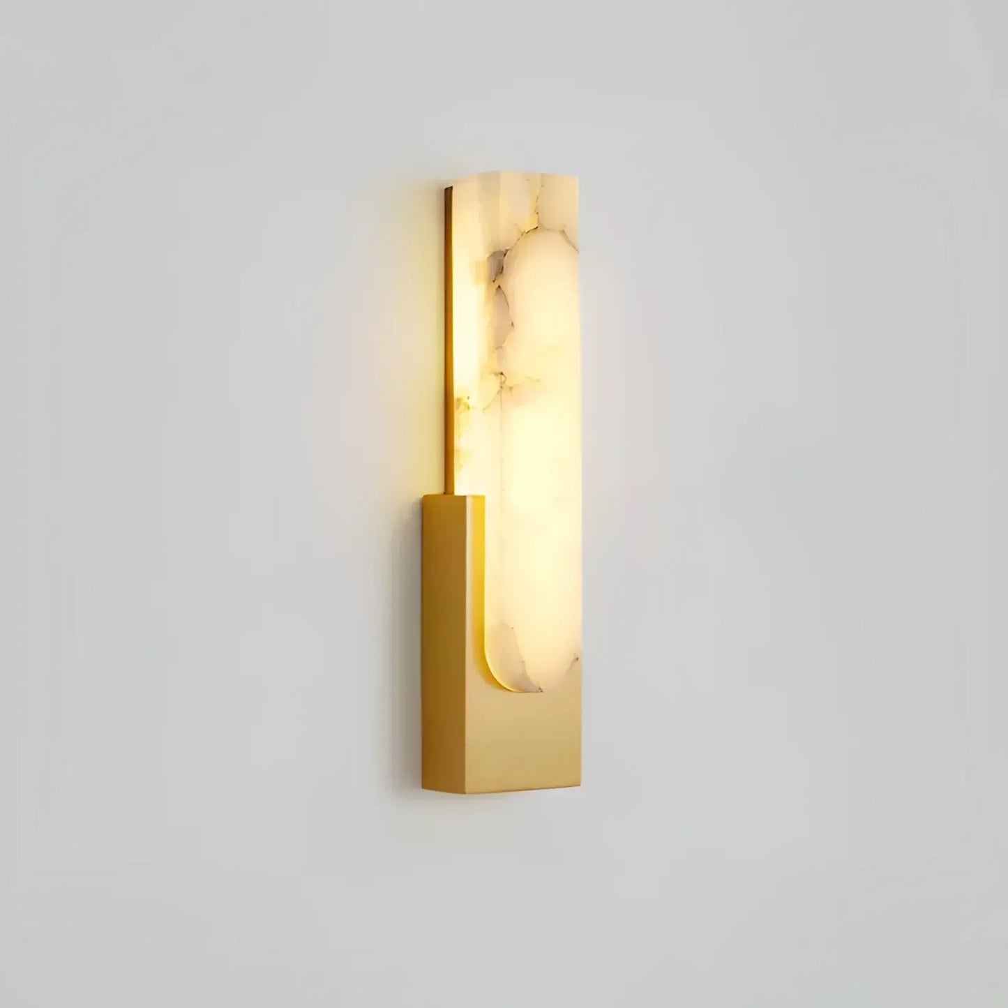 Aplique de pared Agatha Alabaster Cobre
