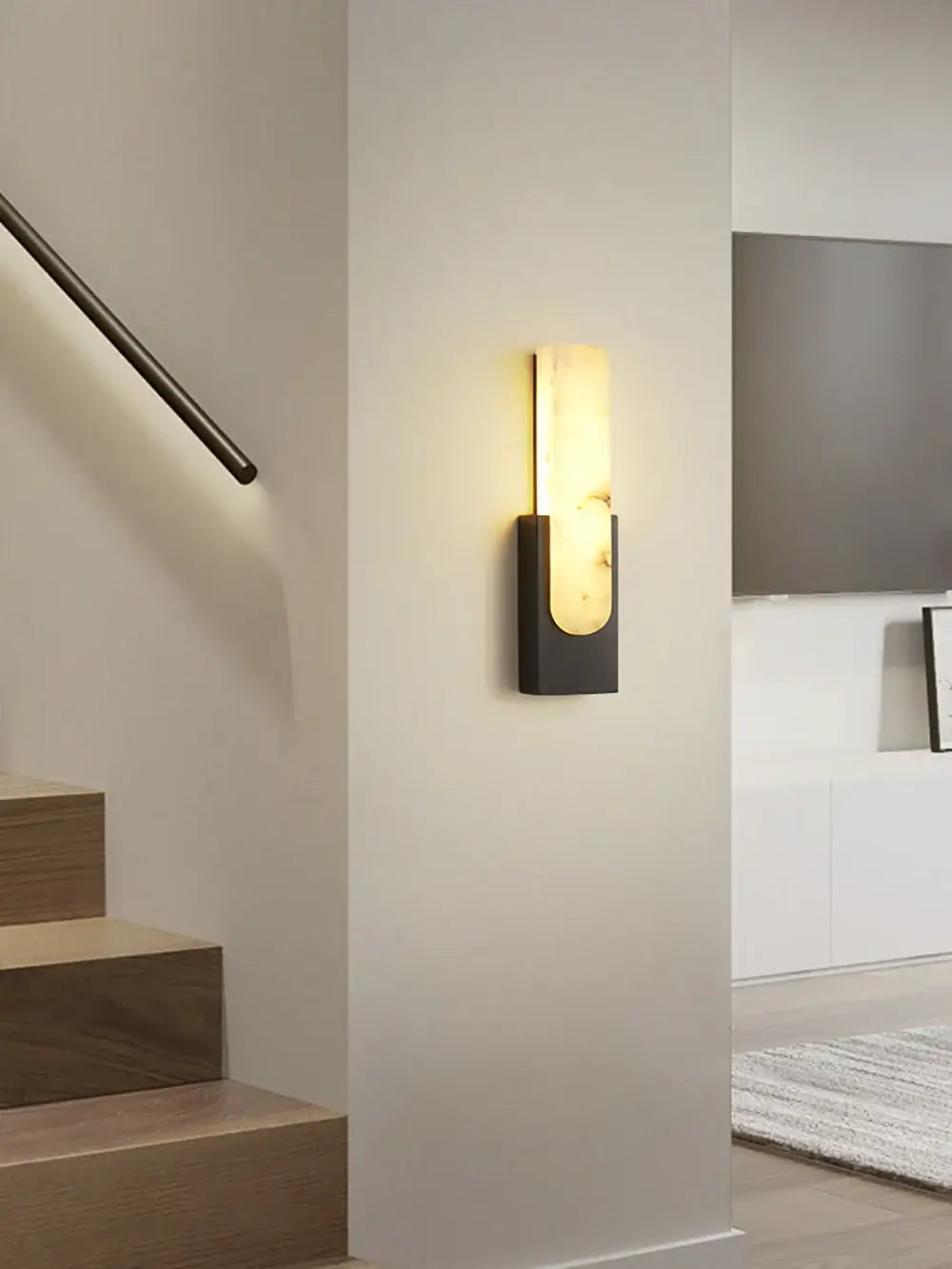 Aplique de pared Agatha Alabaster Cobre